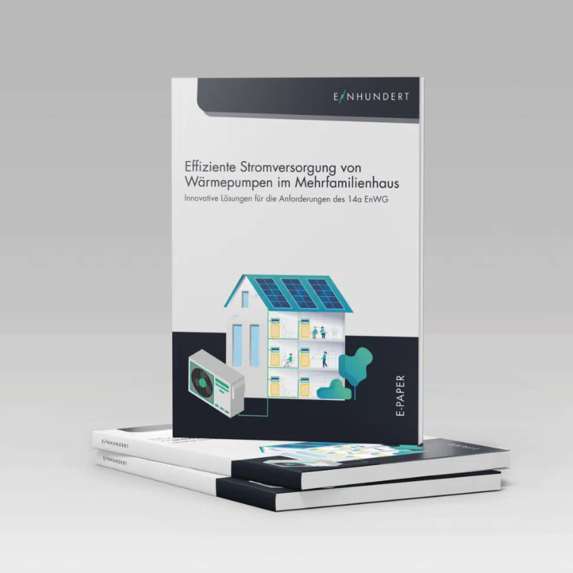 Mockup des Whitepapers Effiziente Stromversorgung von Wärmepumpen im Mehrfamilienhaus